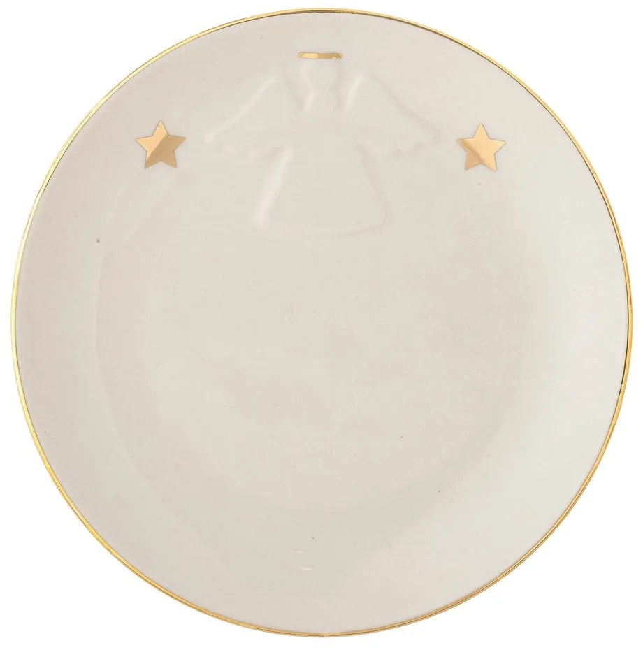 Piatto da dessert in gres bianco con motivo natalizio ø 16 cm Starry - Bloomingville