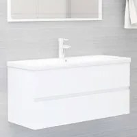 Mobile Bagno con Lavabo Integrato Bianco in Legno Multistratocod mxl 120676