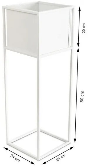 Portafiori 70x24 cm bianco