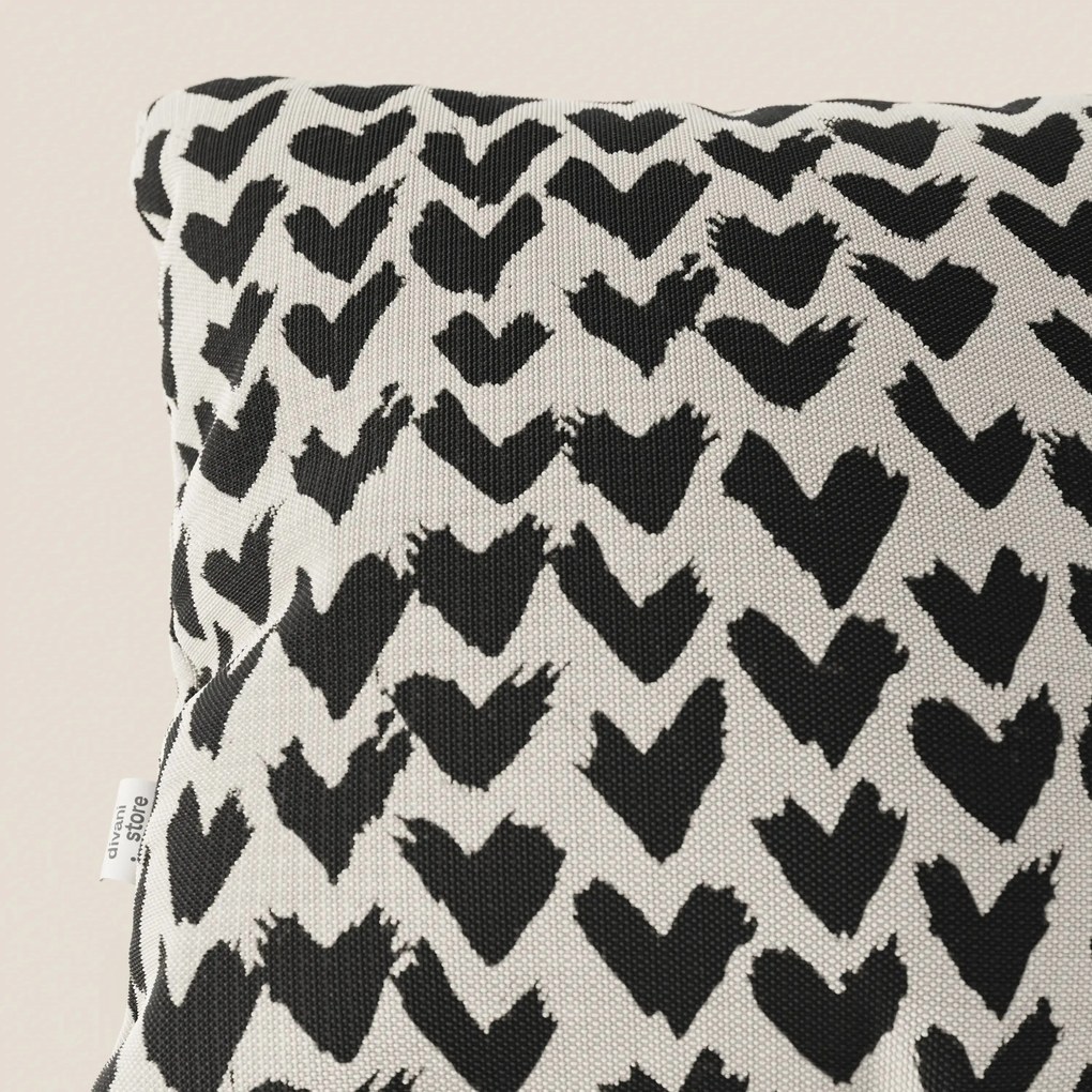 Arrow cuscini geometrici disponibile in diversi colori realizzato in tessuto Idrorepellente nero