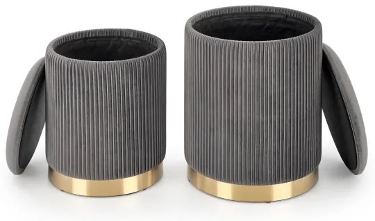 SET 2x Tabacco MONTY diametro 36/66 cm grigio/oro