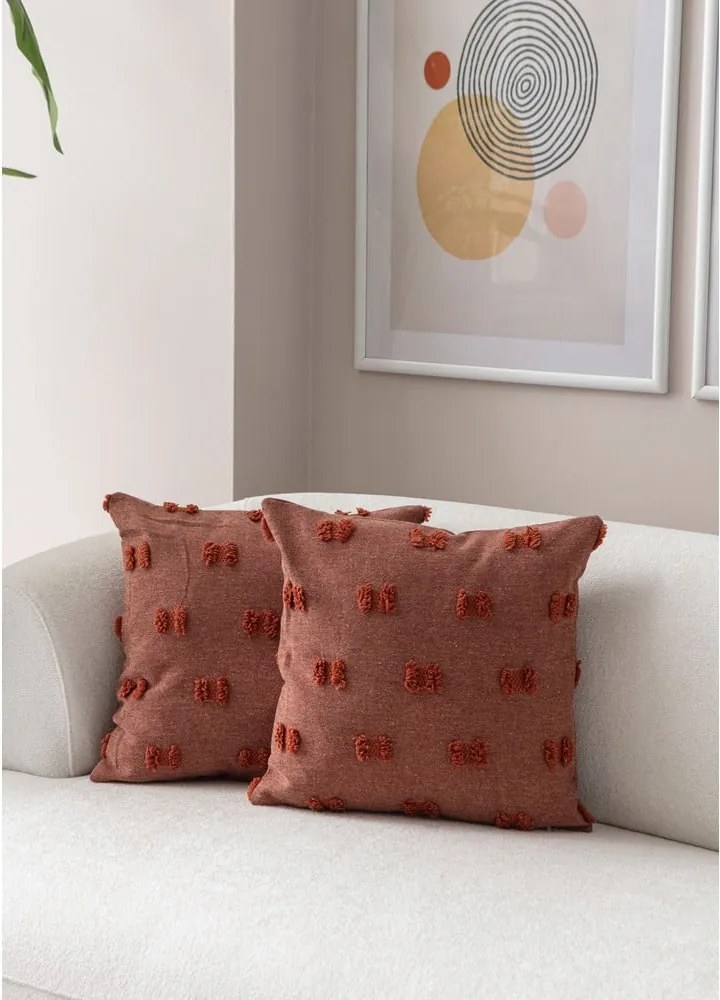 Federe decorative in set 2 pz 43x43 cm Tuffet – Mioli Decor