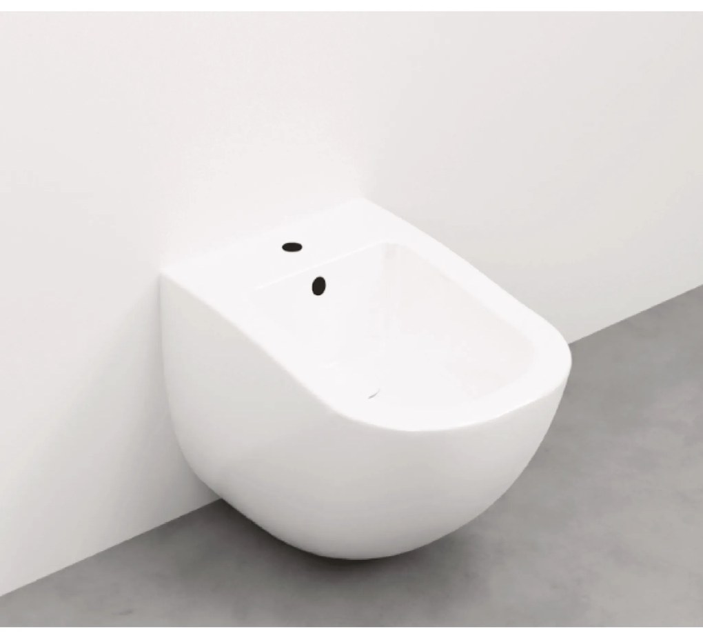 Bidet Sospeso Ceramica Cielo Bianco Lucido "Fluid"