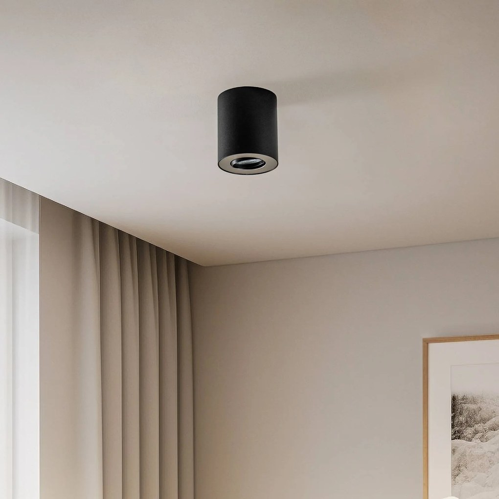 Nowodvorski Lighting Set faretti da soffitto, orientabili, nero, interno argento