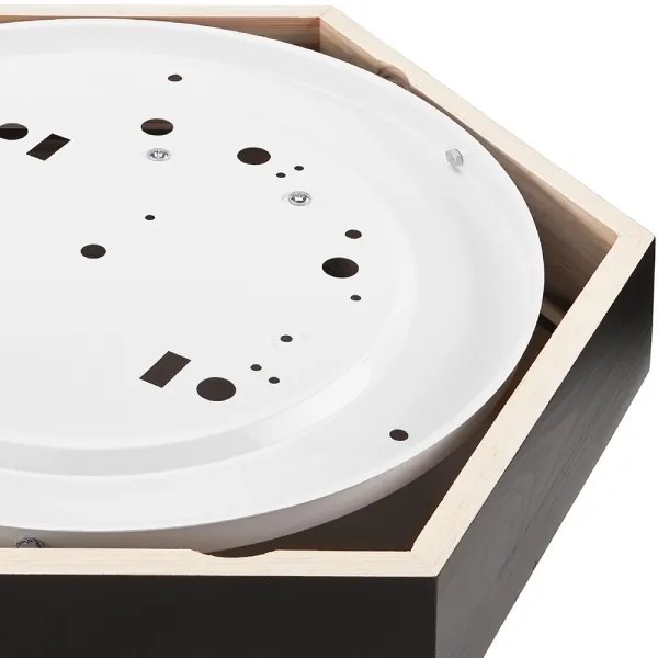 Plafoniera HEX 2xE27/60W/230V diametro 43 cm pino wenge