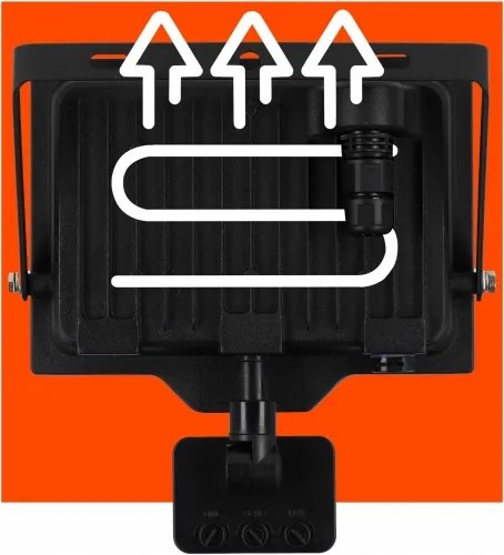 Proiettore da esterno LED con sensore, 50W, 230V, 4500K, IP65, nero