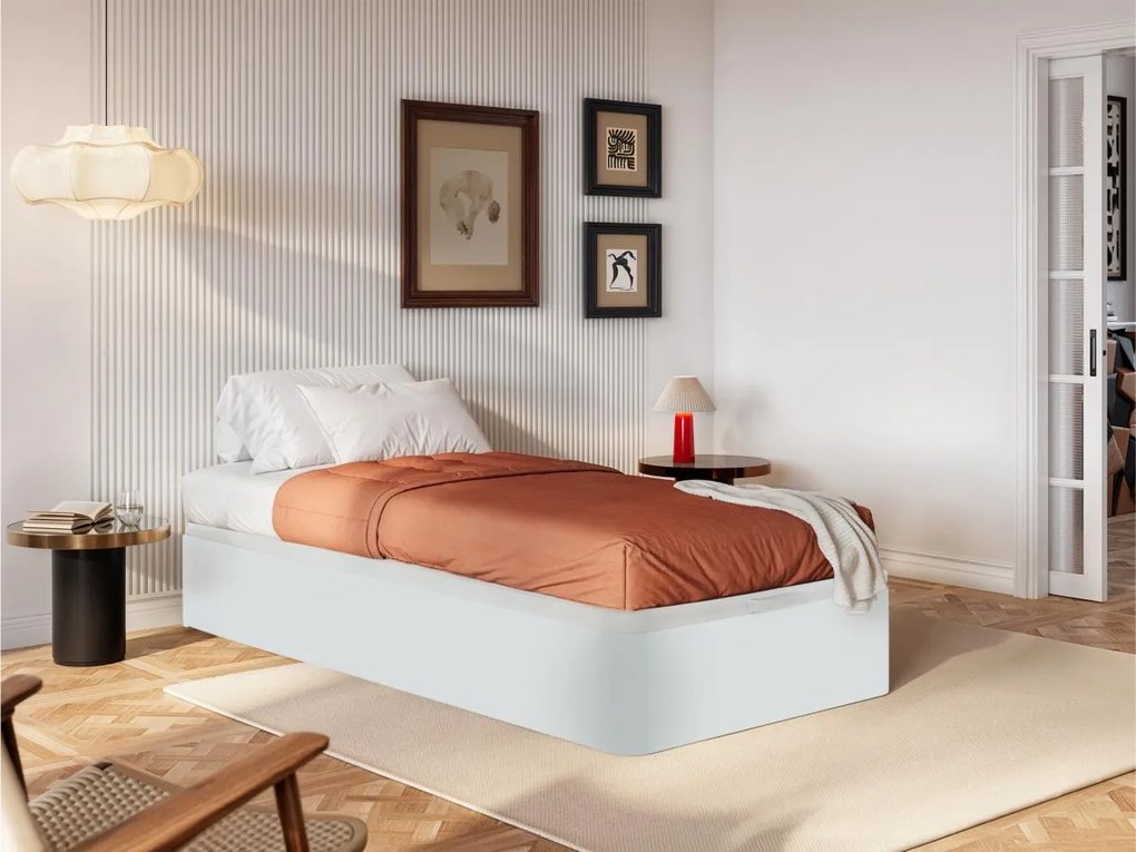 Rete a doghe con contenitore 90 x 200 cm Bianco opaco - HESTIA di YSMÉE