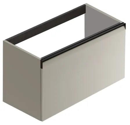 Mobile da bagno sospeso sotto lavabo Fusion L 79.5 x H 40 x P 45.5 cm beige opaco, 1 cassetto