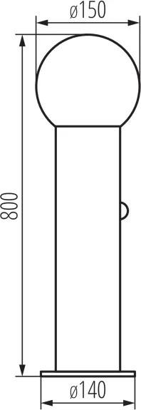Kanlux 46086-Lampada da esterno con sensore STONO 1xE27/15W/230V 80 cm IP65 antracite