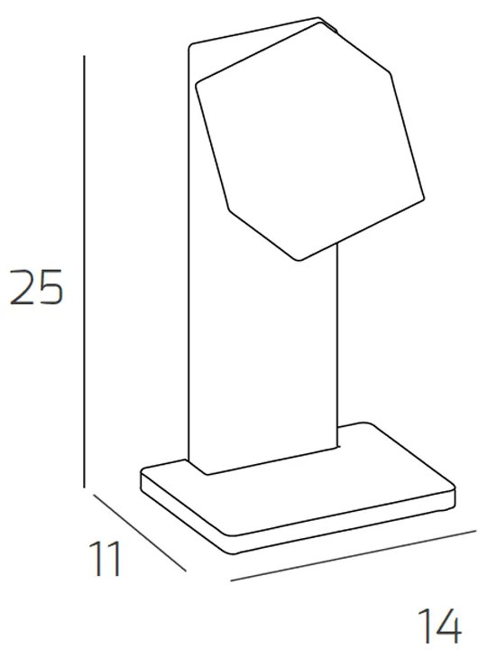 Lampada Scrivania-Ufficio Moderna Area Metallo Bianco Metallo 1 Luce Gx53