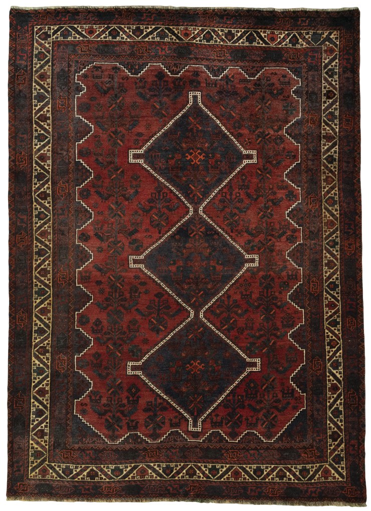 Shiraz Tappeto persiano 290 x 210 Rosso (Iran) Annodato A Mano