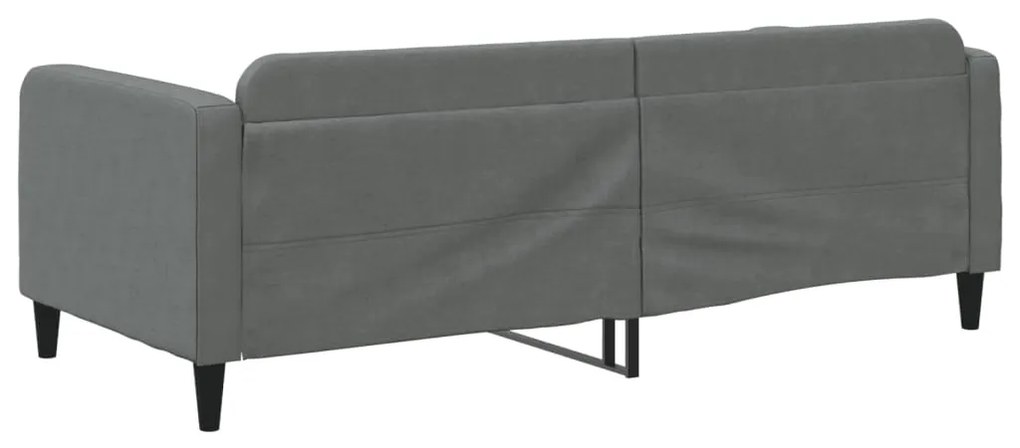 Letto da giorno grigio scuro 90x190 cm in tessuto