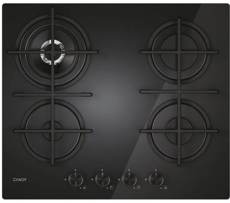 Moderna CVG6BR4WTB Nero Da incasso 60 cm Gas 4 Fornello(i) - Candy
