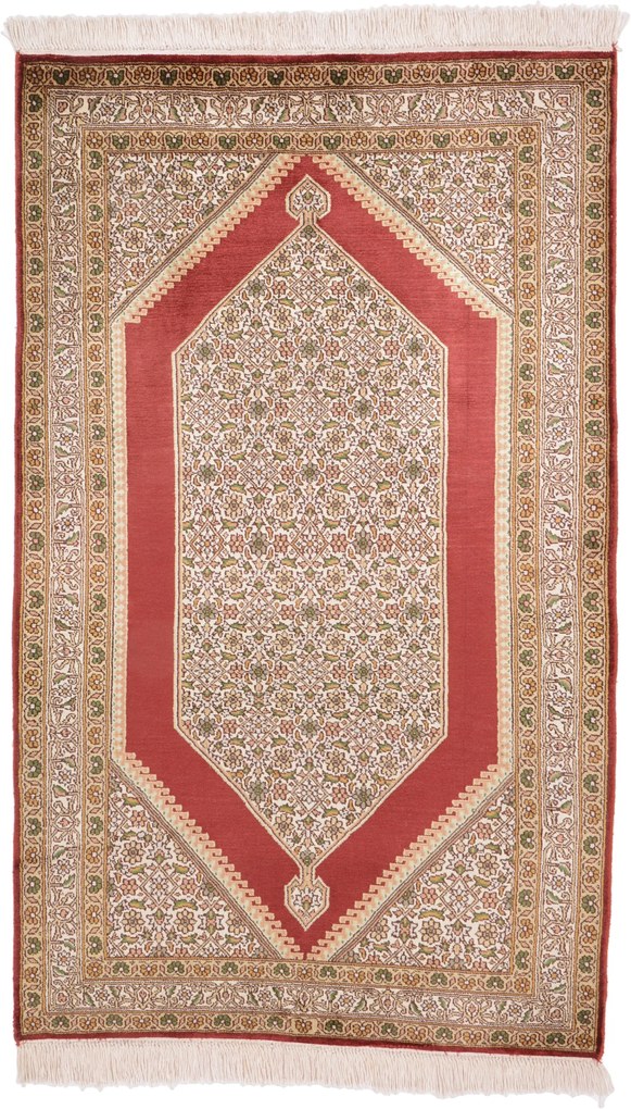 Cashmere Silk Tappeto orientale 80 x 130 (Indian) Annodato A Mano