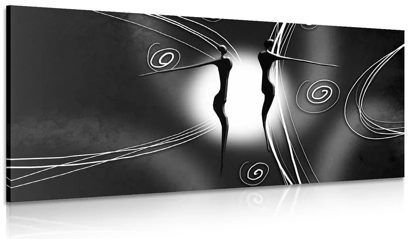 Quadro su tela – Amore etnico in bianco e nero