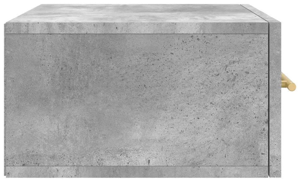 Comodini a Muro 2 pz Grigio Cemento 35x35x20 cm