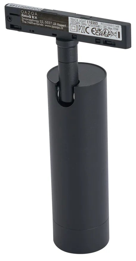 Faretto moderno nero per sistema a binario monofase GU10 35mm - Slimline Uzzy