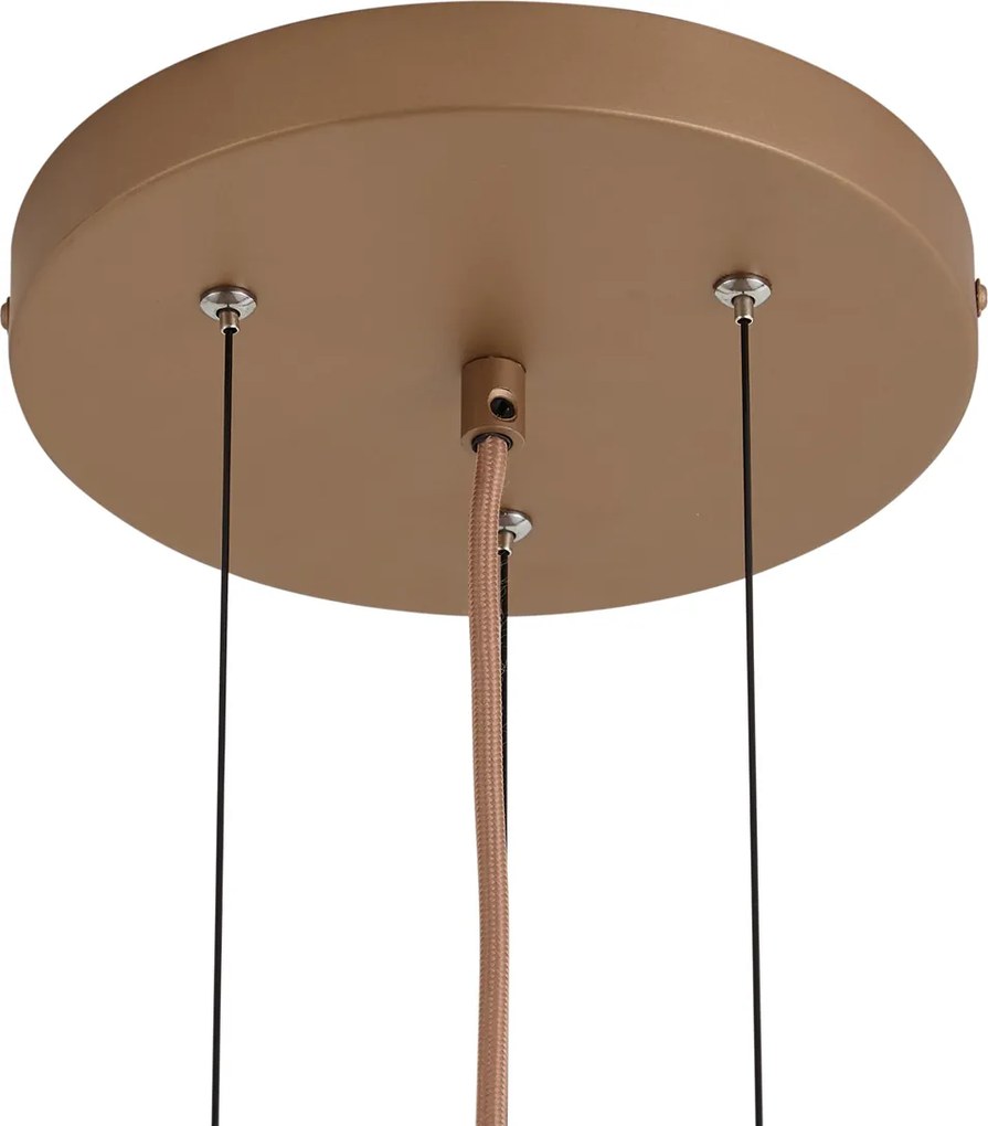 Lampada a Sospensione Retrò Bronzo Scuro con Vetro Ambrato - Barb