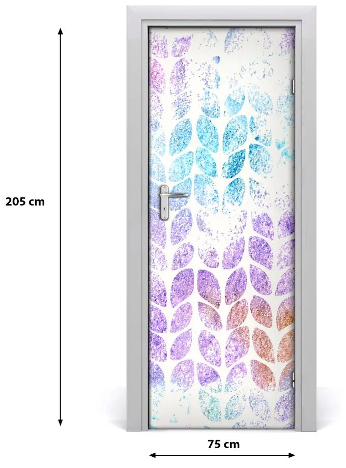 Rivestimento Per Porta Foglie colorate 75x205 cm