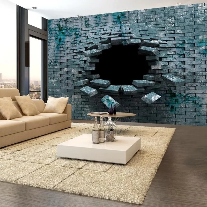 Fotomurale adesivo  Dancing bricks  Larghezza x Altezza Home decor 245x175