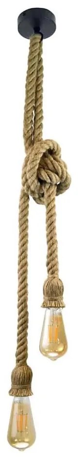 Lampadario a sospensione con filo ROPE 2xE27/12W/230V
