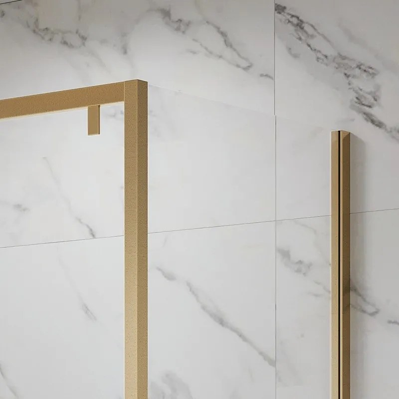 Kamalu - Box doccia 80x120 telaio colore oro scorrevole vetro 8mm | KSA5000G
