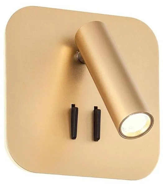 Redo 01-2977 - Applique LED QUDA LED/6W/230V + LED/3W CRI 90 USB dorata