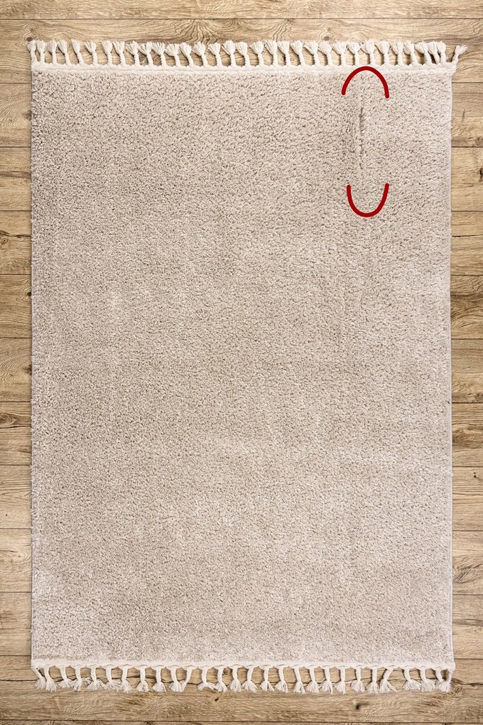 Tappeto BERBER 9000 crema Frange berbero marocchino shaggy - PRODOTTO DI SECONDO GRADO