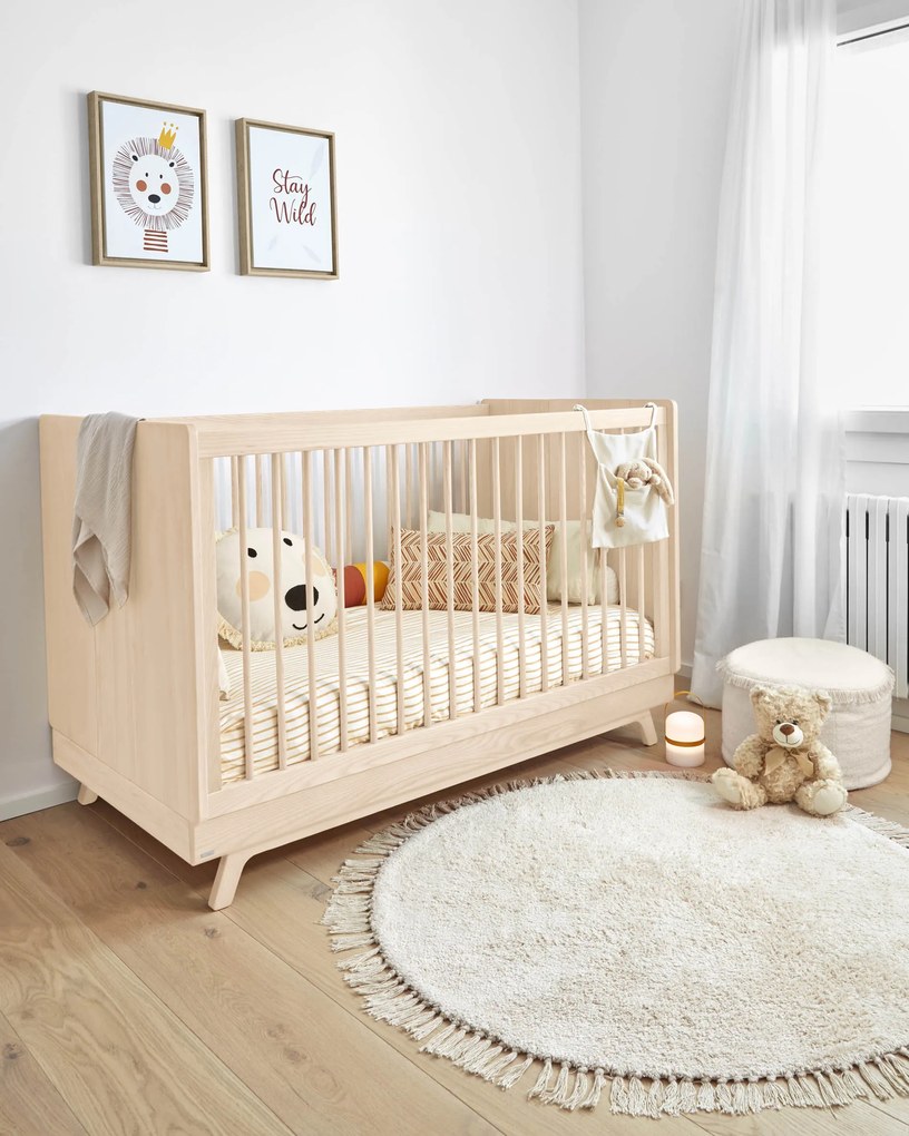 Kave Home - Set Ghia fondo,copripiumino,federa 100% cotone biologico (GOTS) a righe 60 x 120 cm