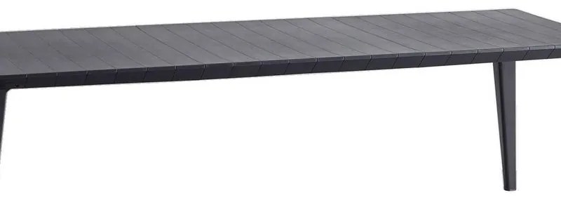Tavolo da pranzo per giardino Lima KETER struttura e superficie in resina antracite per 8 persone 235x98cm