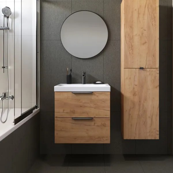 Cersanit S598-047-DSM - Mobile sottolavabo sospeso da bagno MALIKA 80x45 cm rovere