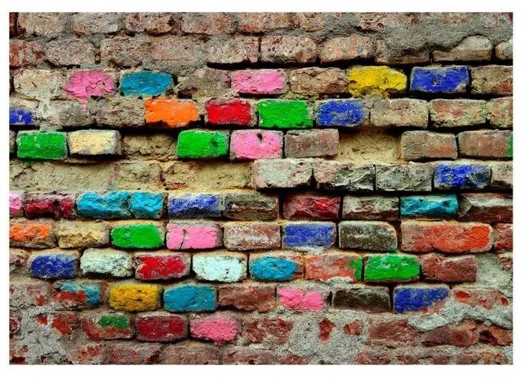Fotomurale adesivo Colourful Bricks