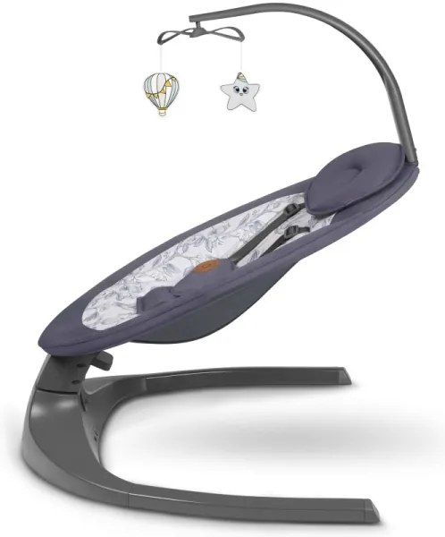 Lionelo - RALF Baby Sdraietta con Melody, 4xAA, Grey/White + Remote Control