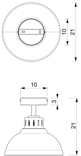 Lampadario a plafone SVEN 1xE27/15W/230V ottone