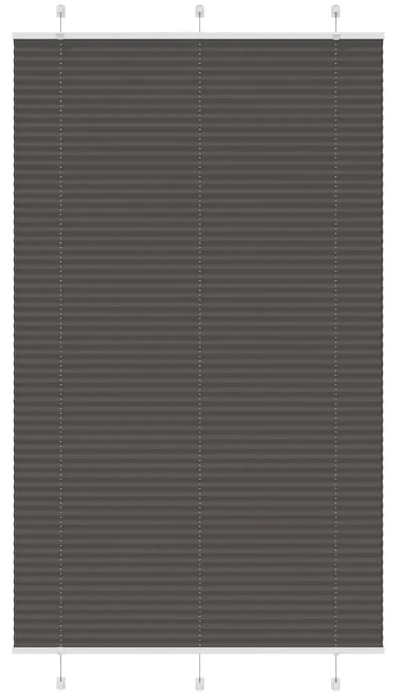 Tenda Plissettata Nera 115x200 Cm Larghezza Tessuto 114,4 Cm /