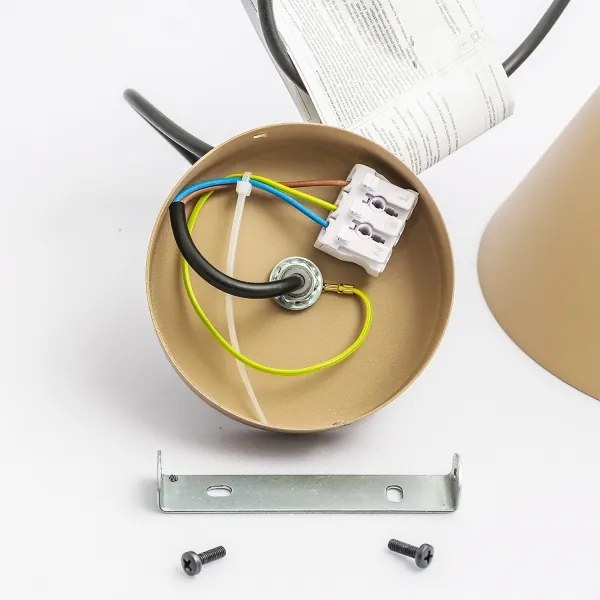 Lampadario a sospensione ETNA II 1x E27/15W/230V Ø 18,5 cm beige