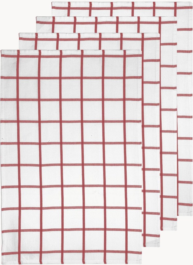 Set di 4 strofinacci Grid