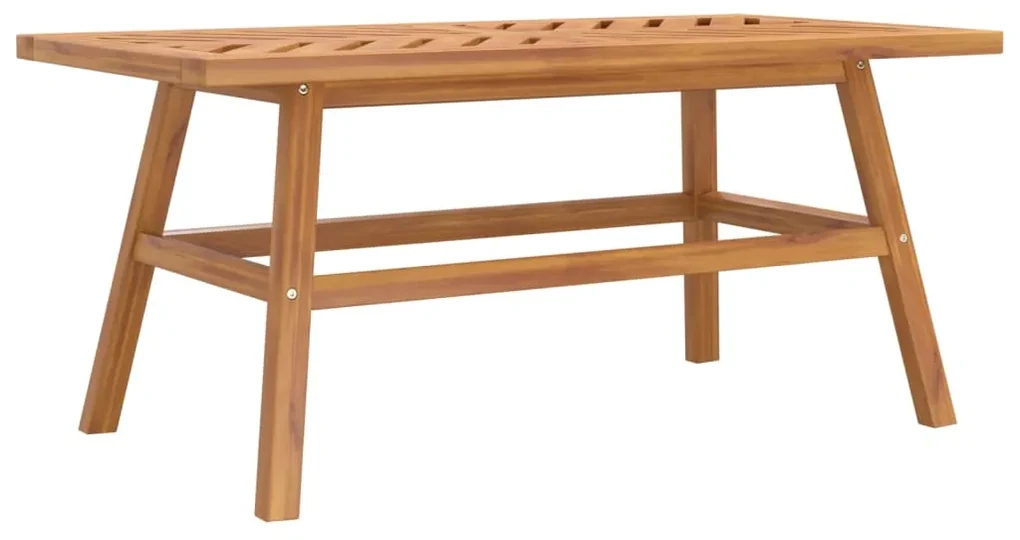 Tavolino 100x50x45 cm in legno massello di acacia