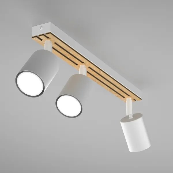 Faretto TERRA 3xGU10/8W/230V bianco/quercia