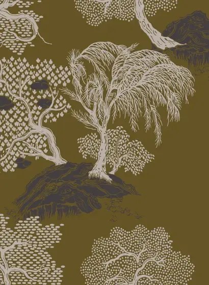 Isidore Leroy Carta da parati Jardin d'Asie - Kaki