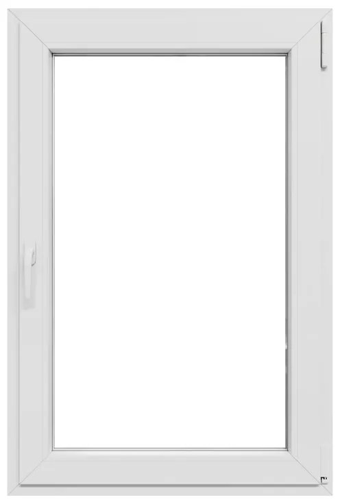 Finestra in PVC bianco L 80 x H 120 cm, 1 anta apertura a destra