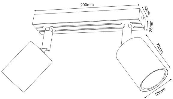 Faretto TERRA 2xGU10/8W/230V bianco/quercia