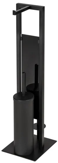 WENKO 25400100 - Scopino WC RIVALTA 18x70 cm nero