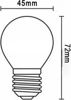 Lampadina LED FILAMENT G45 E27/2W/230V 3000K