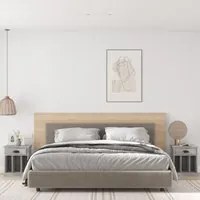 Comodini 2 pz Grigio Cemento 43x36x50 cmcod mxl 127255