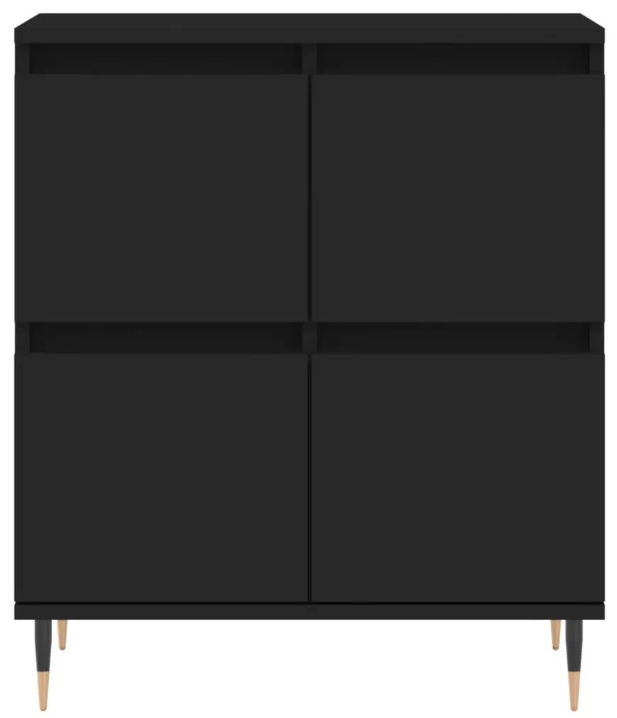 Credenza Nero 60x35x70 cm in Legno Multistrato