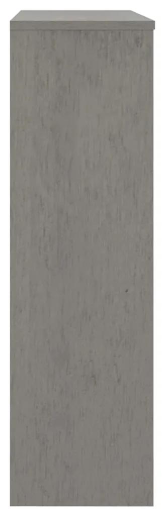 Ripiano per credenza grigio chiaro 90x30x100 cm legno di pino