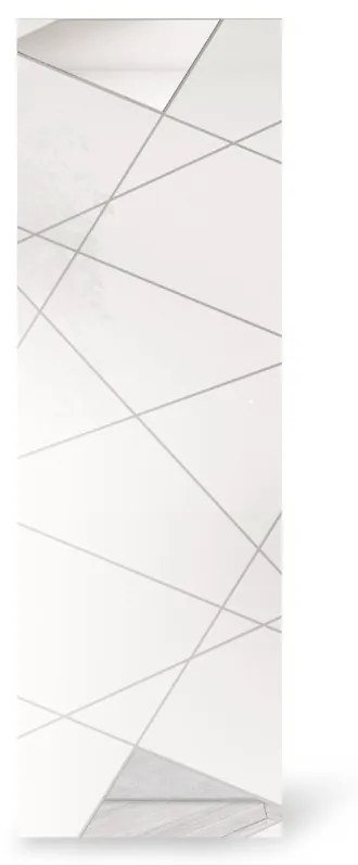 Mobile ingresso appendiabiti 60x185 Bianco lucido con serigrafie/specchio - Fox