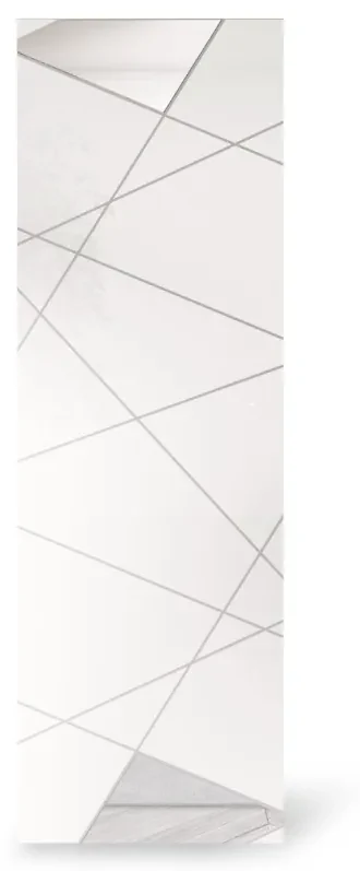 Mobile ingresso appendiabiti 60x185 Bianco lucido con serigrafie/specchio - Fox