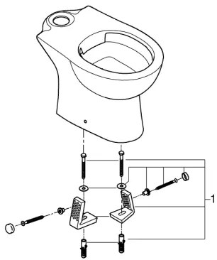 GROHE 39349000 - Vaso sanitario a pavimento BAU CERAMIC 356 × 600 × 400 mm ceramica/bianco